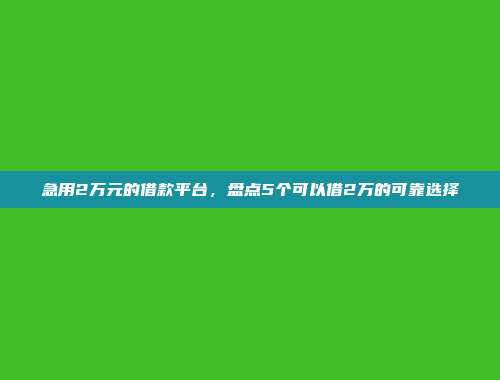 高负债人群救星！2024年5个无条件放款的口子app介绍