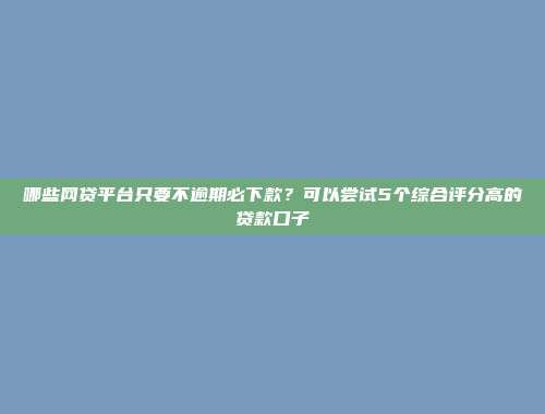 逾期黑户助力！2024年5个快速放款的借款app汇总